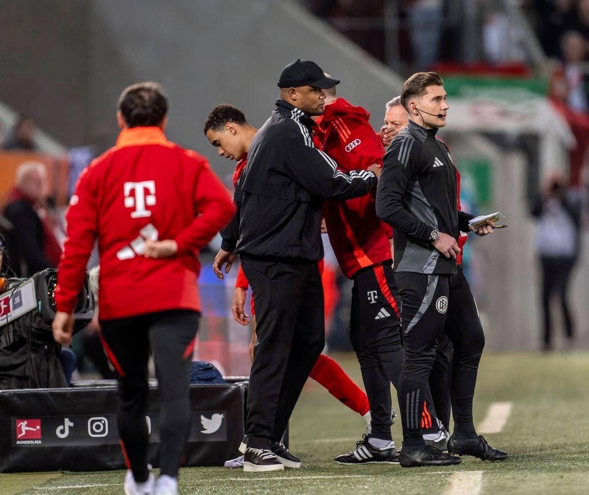 拜仁逆转奥格斯堡，穆西亚拉伤退，欧冠前再添伤员